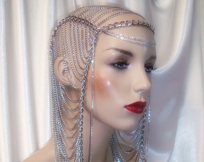 rhinestone chain headpiece