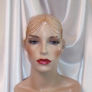 Gold Cleopatra Headpiece, 1920s Headpiece, Bridal Headpiece