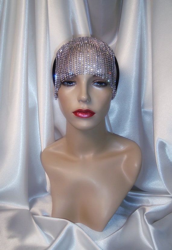 Rhinestone Headpiece, Rhinestone Headband, 1920s Headpiece, Festival Headpiece
