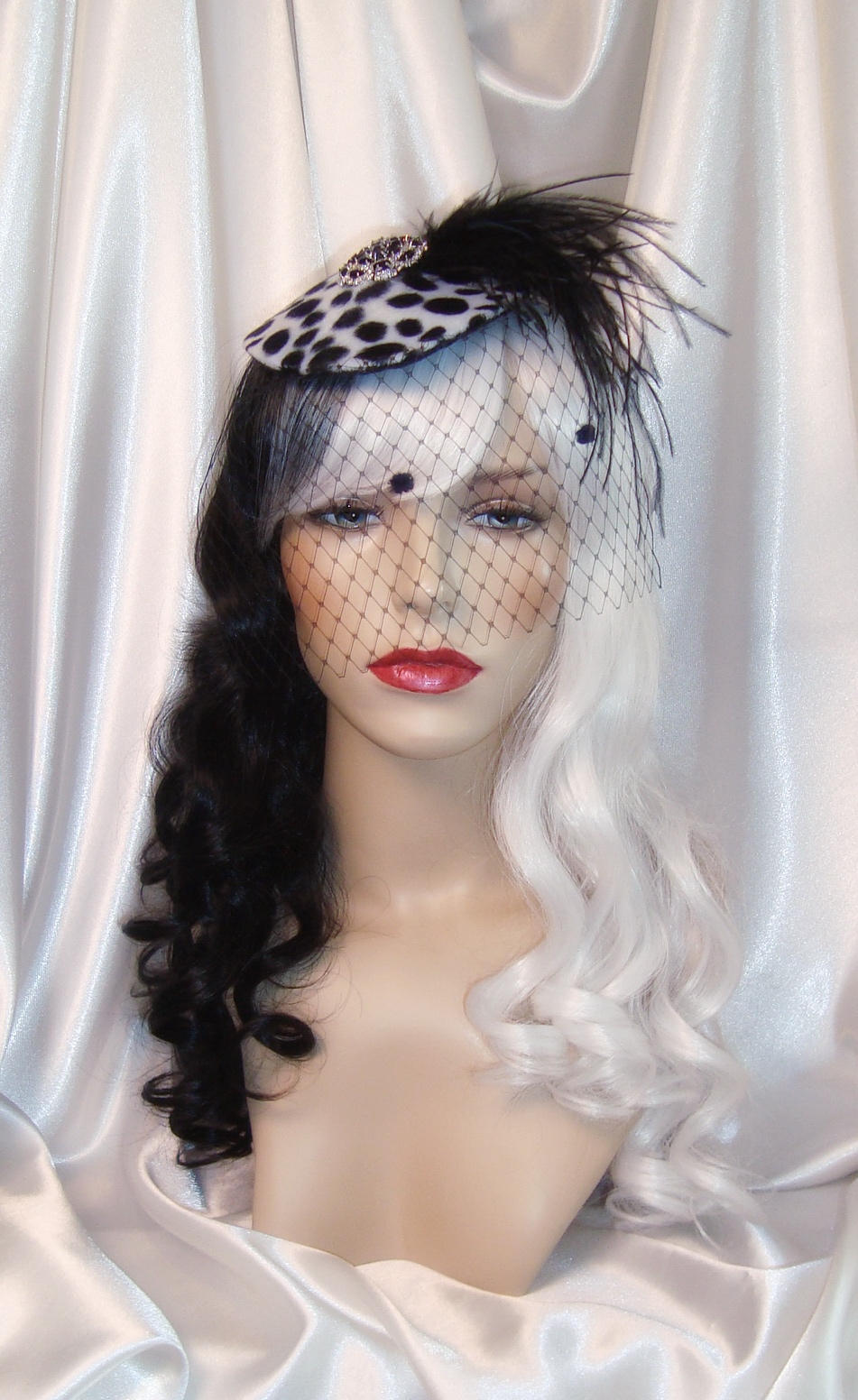 Cruella Wig Cruella De Vil Short Black White Spot Hair Deville