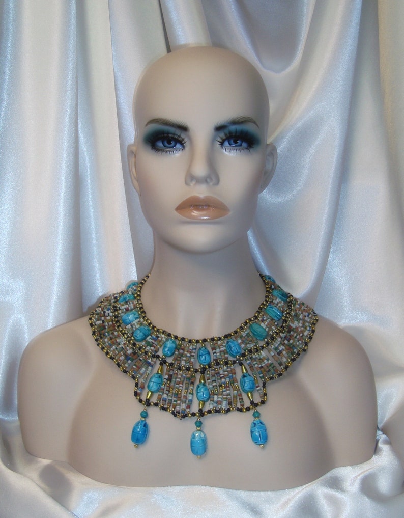 Egyptian Pharaoh Collar Cleopatra Collar Egyptian Beaded Etsy