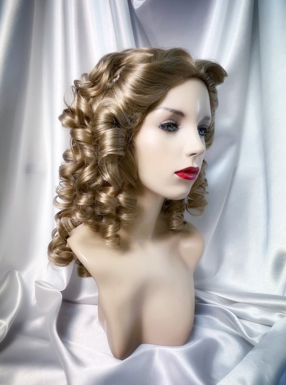 Scarlett O’Hara Wig, Blonde Southern Belle Wig, Suellen O’Hara Wig, American Civil War Wig, Gone With The Wind Wig, 1860s Theatrical Wig