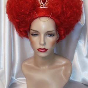 Queen of Hearts Wig and Crown Red Queen Wig and Crown Queen - Etsy