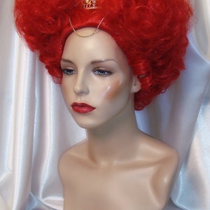 Queen of Hearts Wig and Crown Red Queen Wig and Crown Queen - Etsy