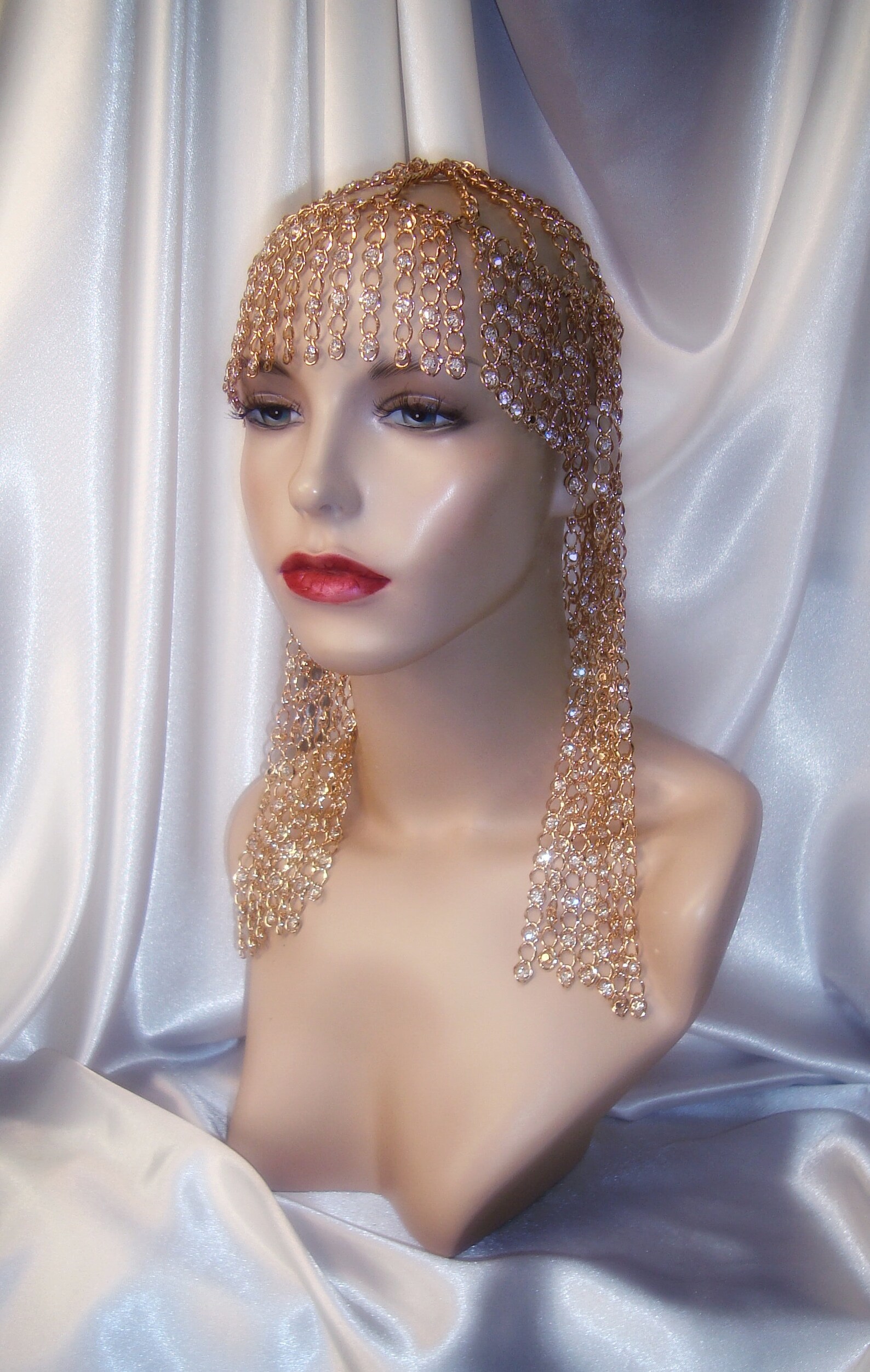 rhinestone chain headpiece