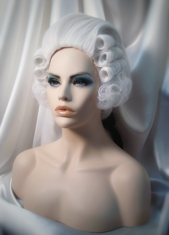 King Louis XIV Wig White Colonial Judge Wig Unisex Rococo 