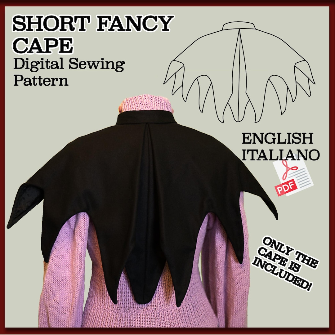Bat Cape Pattern KUROHIME | Fancy Cape for Masquerade Balls | Digital ...