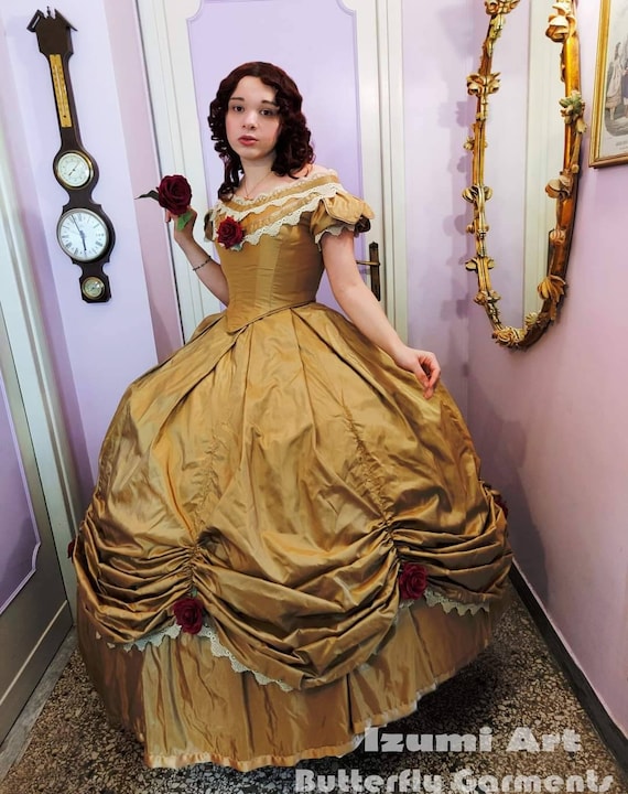 Belle Lace Victorian Gown Disney Princess Wedding Gown Custom – Romantic  Threads