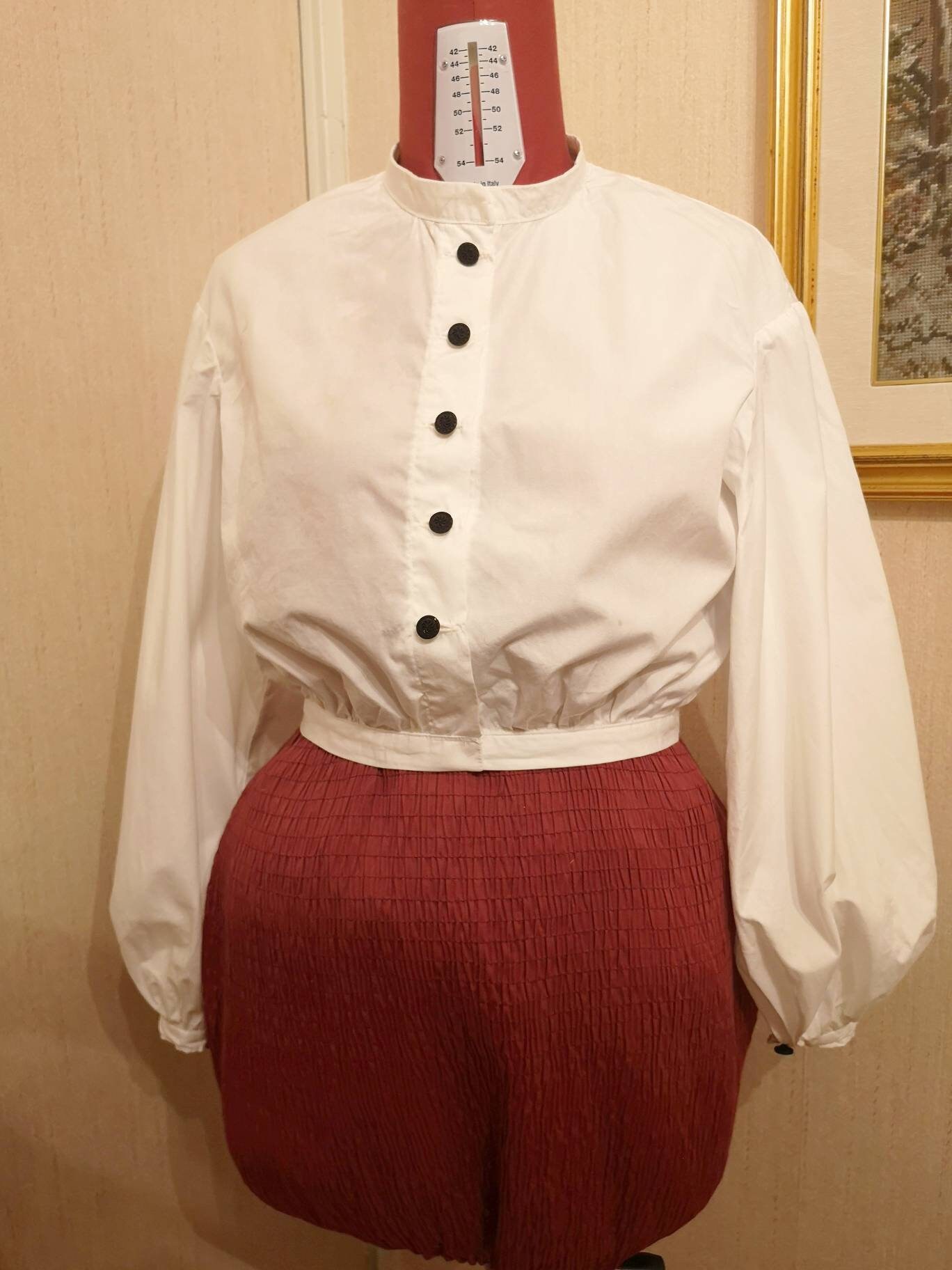 Custom Made 1860 Style Cotton Blouse With Pagoda Sleeves - Etsy