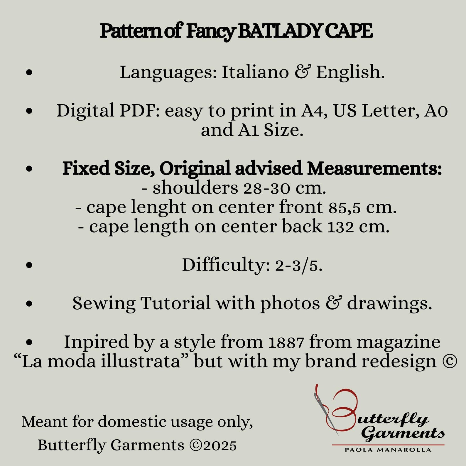 Batwings Cape Pattern PDF | Victorian Inspired Halloween Cape Tutorial ...