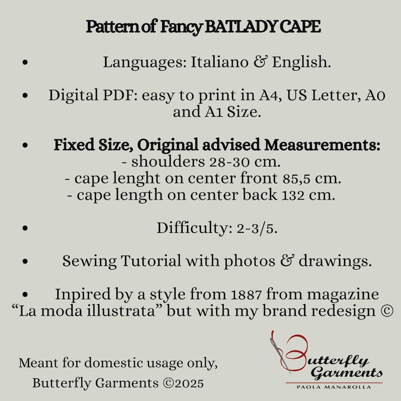 Batwings Cape Pattern PDF | Victorian Inspired Halloween Cape Tutorial ...
