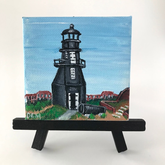 Painting of The Garden Key Lighthouse, Dry Tortugas, Florida