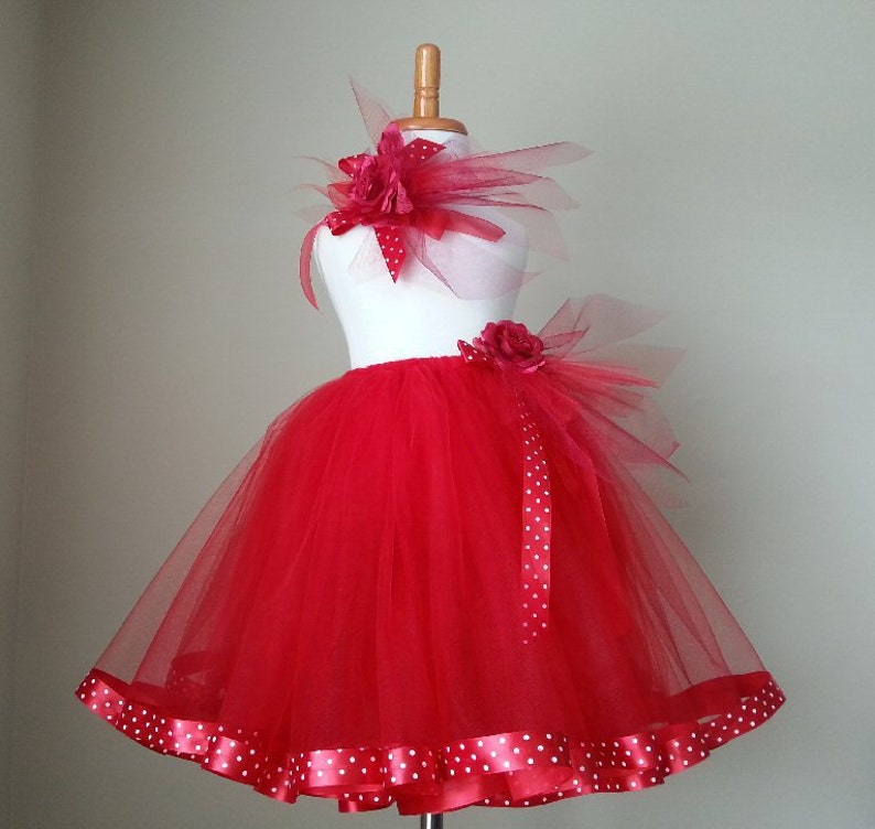 red and white tutu skirt