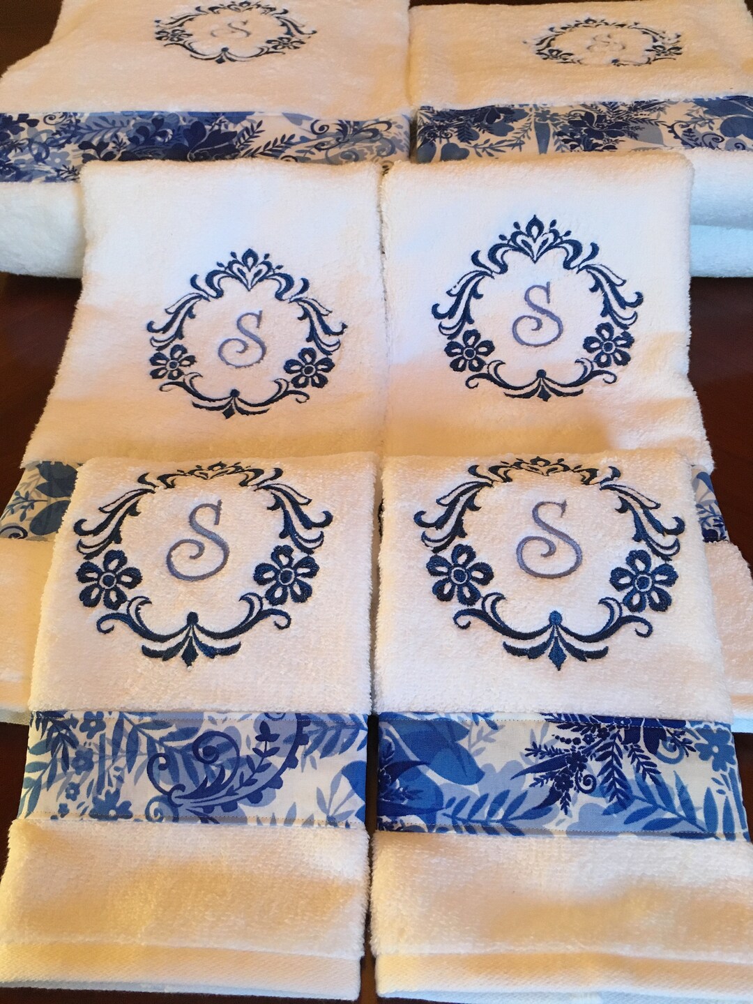 Custom Embroidered Bath Towels Hand Towels and Washcloths Etsy