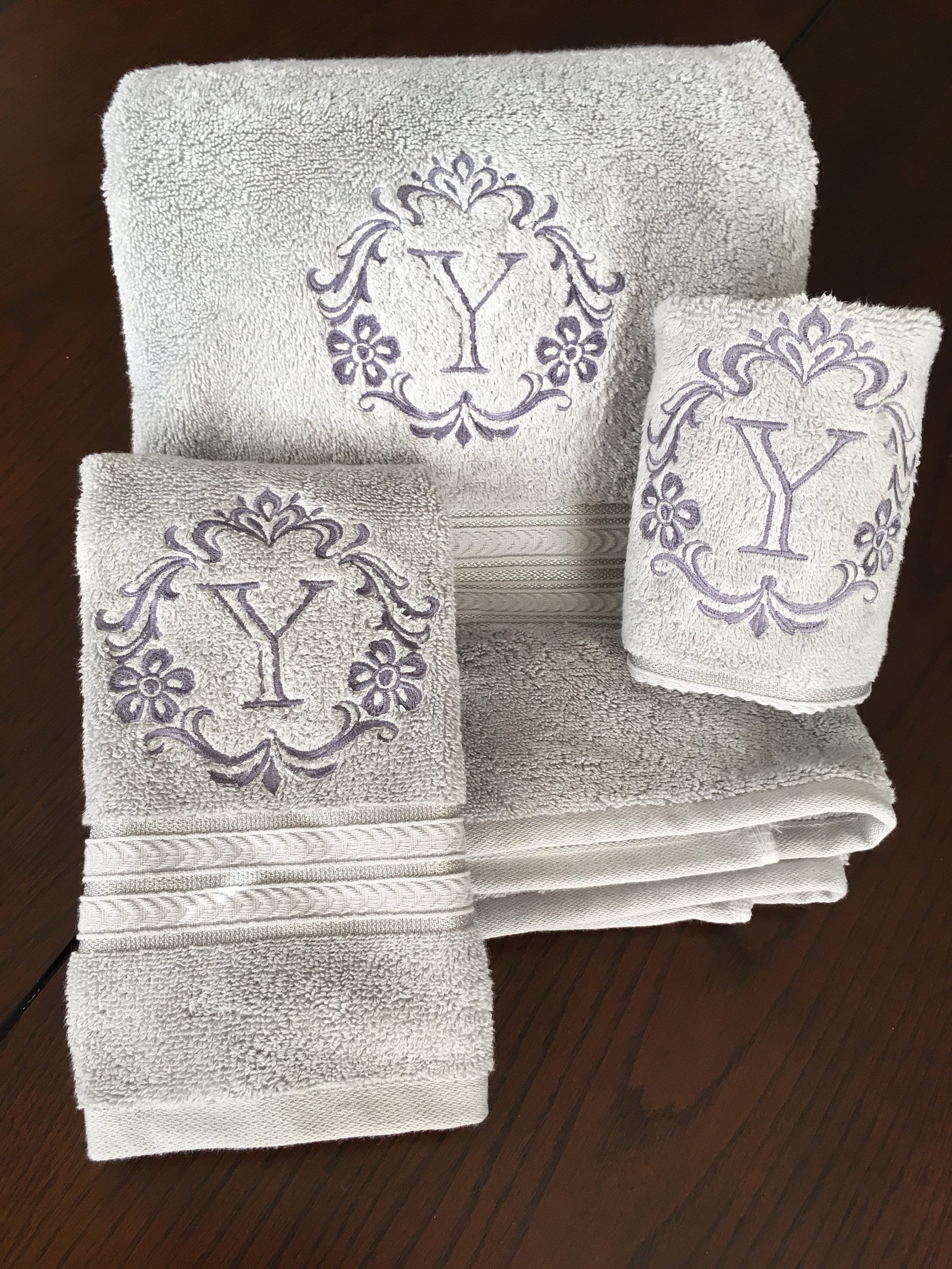 Custom Embroidered Bath Towels, Hand Towels & Washcloths, Monogram