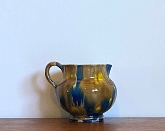 Blue and Beige Mexico Souvenir Vase