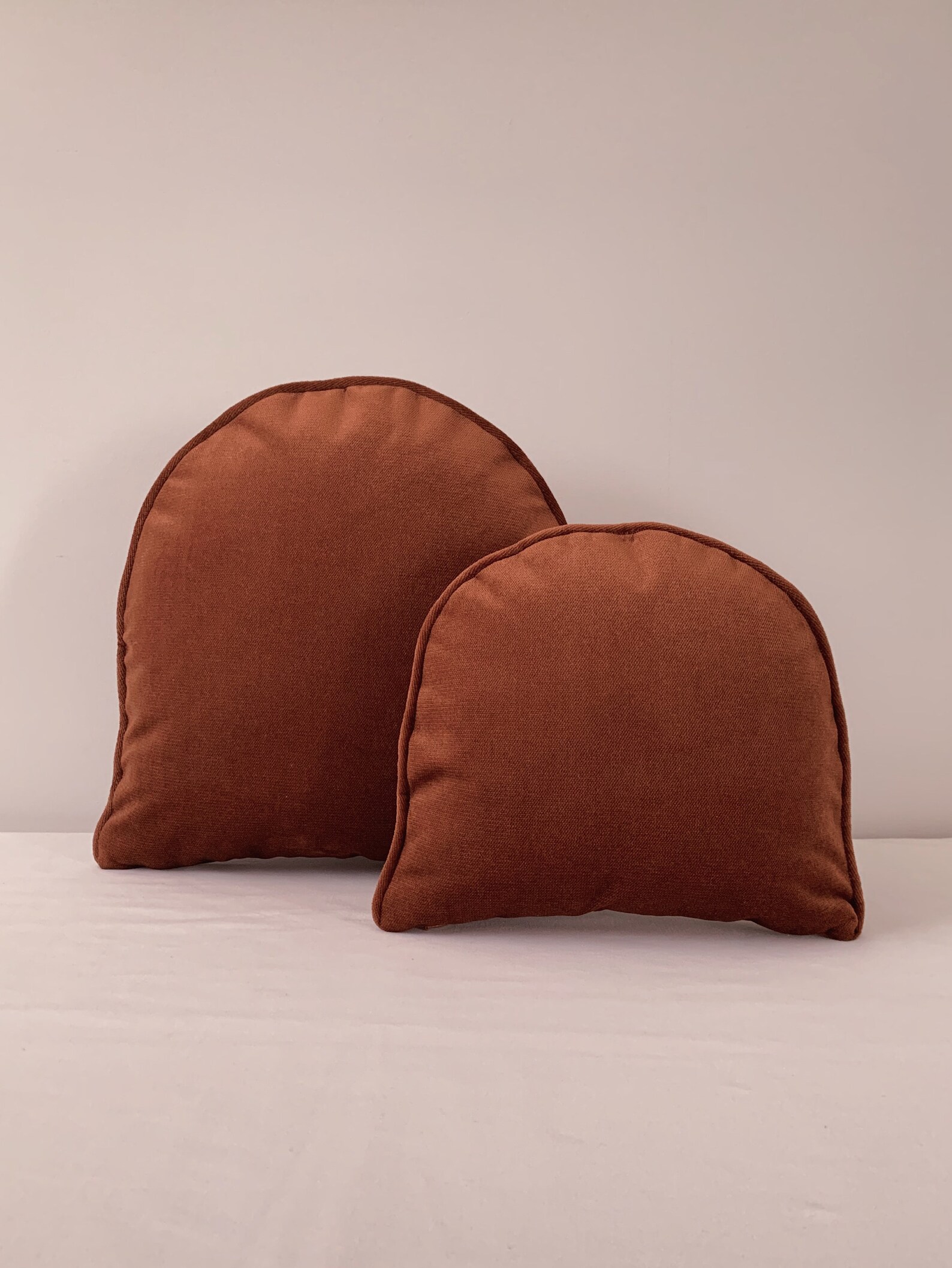 HALFROUND CUSHION / Velvet Orange Pink Blue Soft Velvet / Etsy