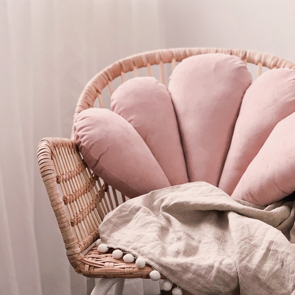 Coussin velours Corail/Forme