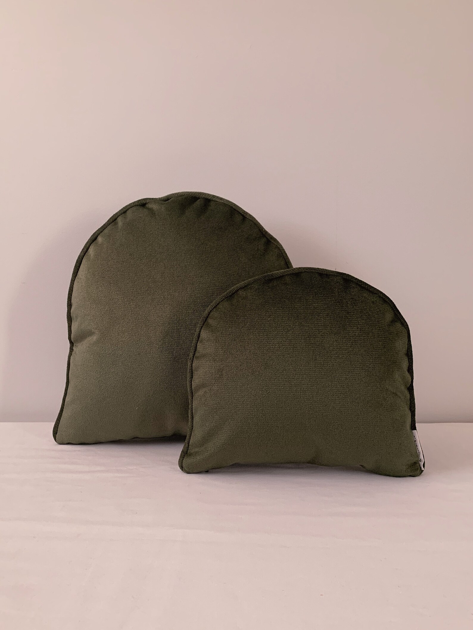 HALFROUND CUSHION / Velvet Orange Pink Blue Soft Velvet / Etsy