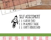 Self Assessment Stamp, Teacher Stamp, Teacher Grading Stamp, Pupil Self Assessed Stamp, Feedback Stamp, Teacher Gift, (txt90)