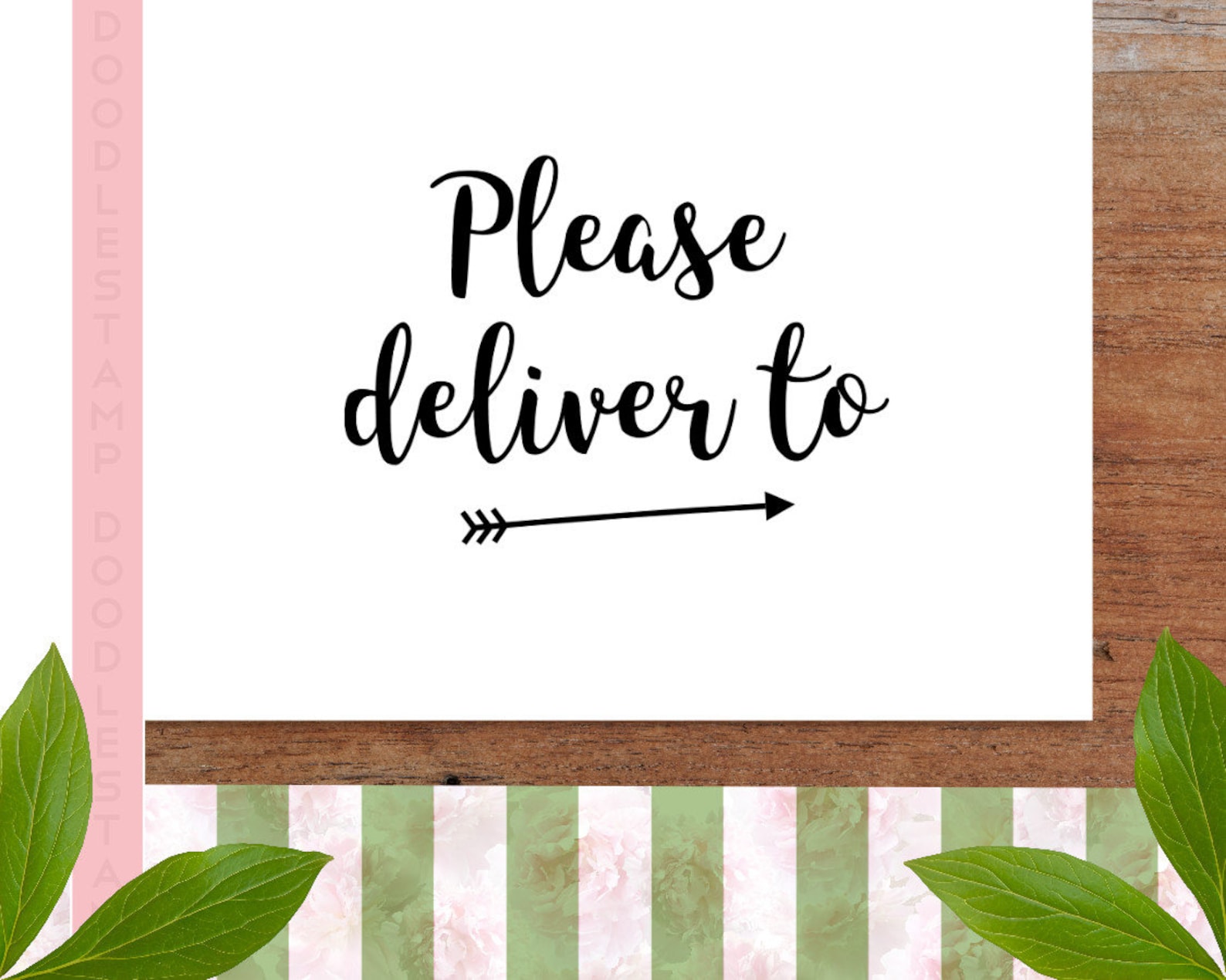 Please Deliver to Stamp Rubber Stamp Special Delivery Stamp Etsy