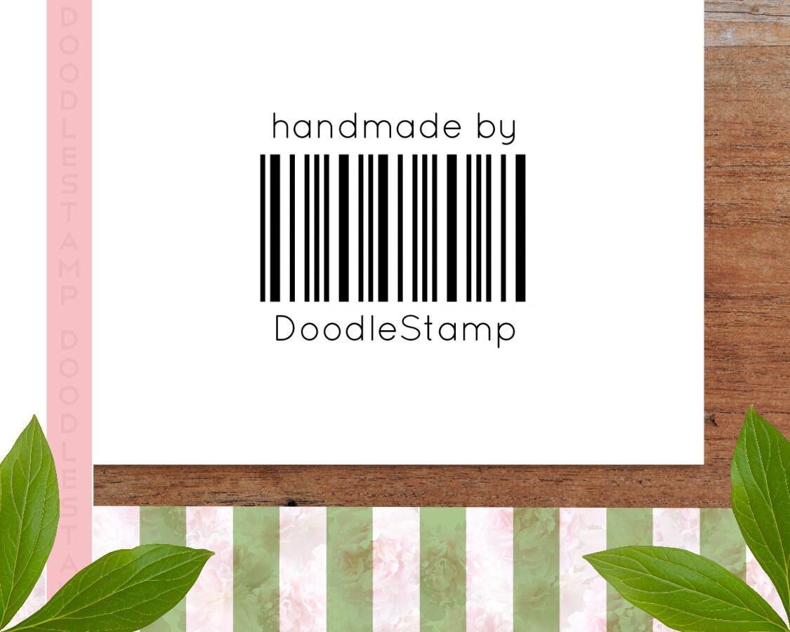 Custom Barcode Stamp Personalised Name Stamp Packaging Etsy