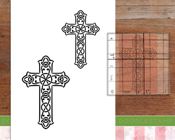 Firmenstempel Adressenstempel « CHRISTLICHES KREUZ » mit Kissen