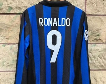 Inter Milan 1998-1999 Ronaldo retro shirt jersey , Retro Inter Milan Jersey , Retro Football Shirt