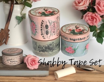Bundle and save with all 4 of my new shabby tapes, stationary, junk journal, gift