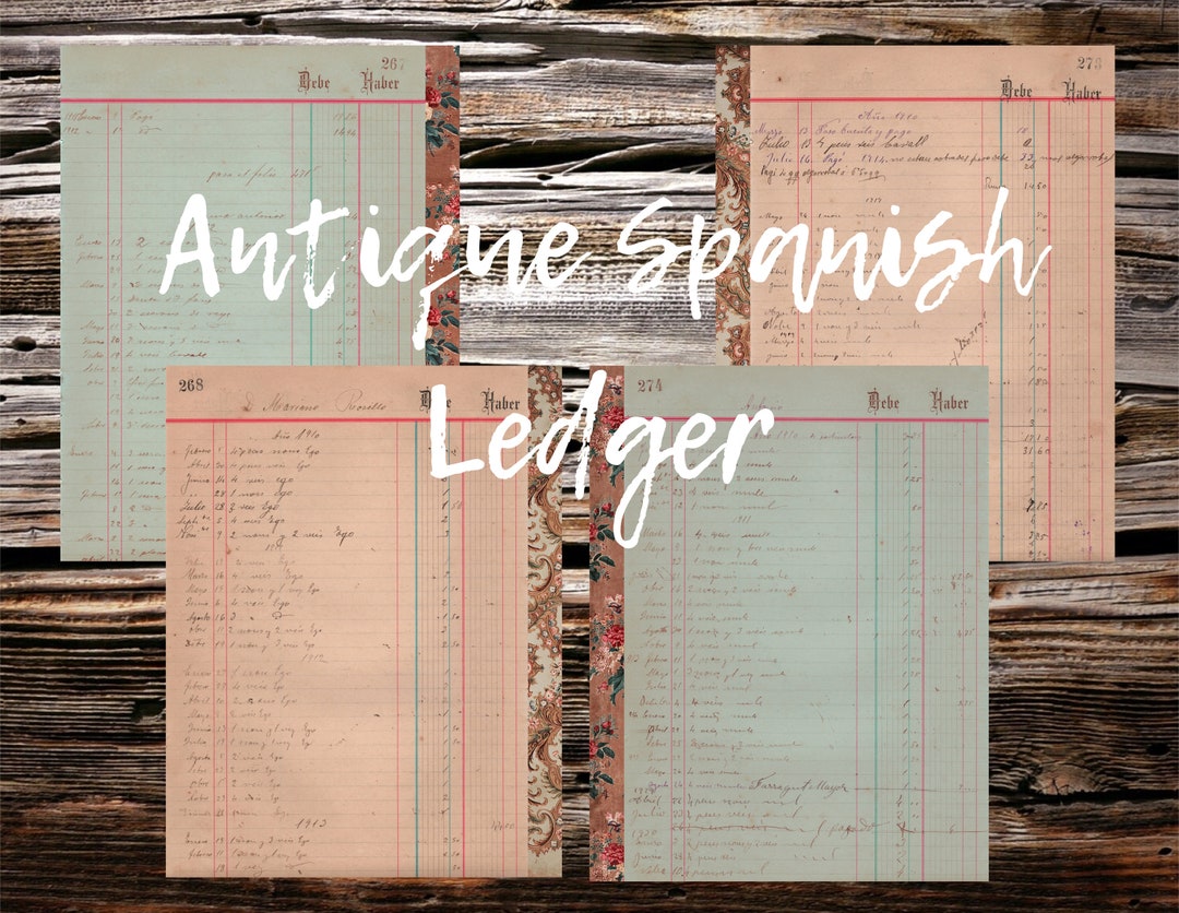 Antique Spanish Ledger 1910 Etsy