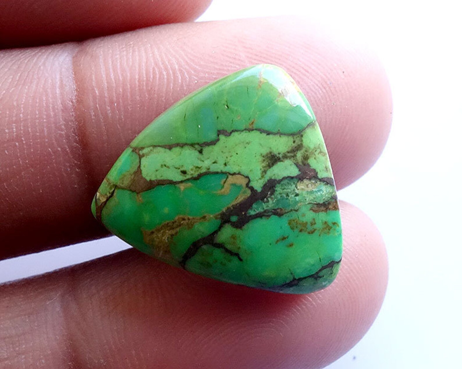 100 Natural Green Copper Turquoise Gemstone Cabochon 17X18X5 Etsy