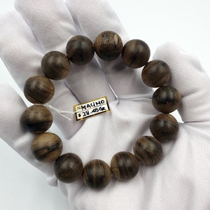 Hoge kwaliteit Agarwood natuurlijke armband 16mm 28.45gr MALINO Kalimantan Indonesië