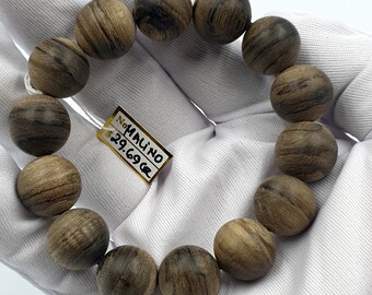 High Quality Agarwood Natural Bracelet 16mm 29,69gr MALINO Kalimantan Indonesia