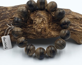 SINKING Agarwood Natural Bracelet 16mm 33,33gr MALINO Kalimantan Indonesia