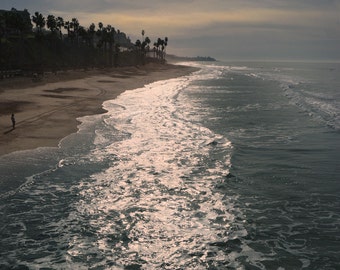 Ocean Sunrise Photo | Pacific Ocean Waves | California Sunrise | T-Street, San Clemente Beach  | Orange County Beach | California Beach Art