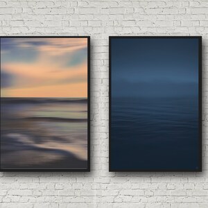 Abstract Ocean Photo Set Minimalist Pacific Ocean SALE Photo SET Abstract Wall Decor California Modern Ocean Print Coastal Art image 1