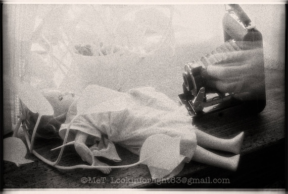 Infrared Photo Infrared Film Photo Antique Doll Vintage