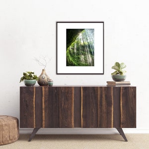 Sunlight Waterfalls Art Green Rain Forest Print Rainforest Wall Decor Waterfalls Photo Silver Falls State Park Oregon Nature Print image 7