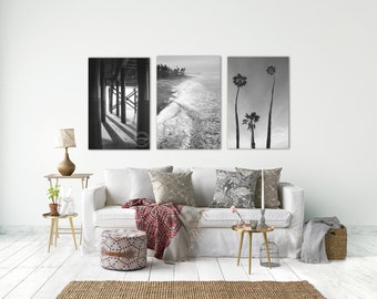 Beach Photo Set | Pacific Ocean Art |  SALE Photo SET | Water Series | 3 Print Wall Decor | California Modern | San Clemente | Coastal Art