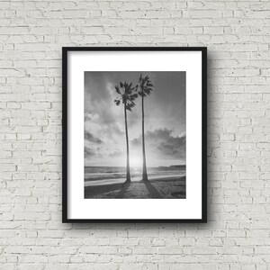 Palm Trees Ocean Sunset California Photo Beach Art Orange County Coastal Sky Pacific Coast Dana Point Art SoCal Photography image 6