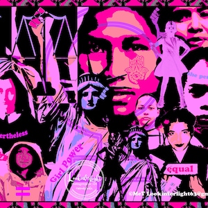 GIRL POWER | Women&#39;s Rights Art | Digital Download | Printable Protest Art | Female Equality Design | Human Rights Poster | Social Justice