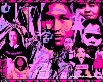 GIRL POWER | Women's Rights Art | Digital Download | Printable Protest Art | Female Equality Design | Human Rights Poster | Social Justice