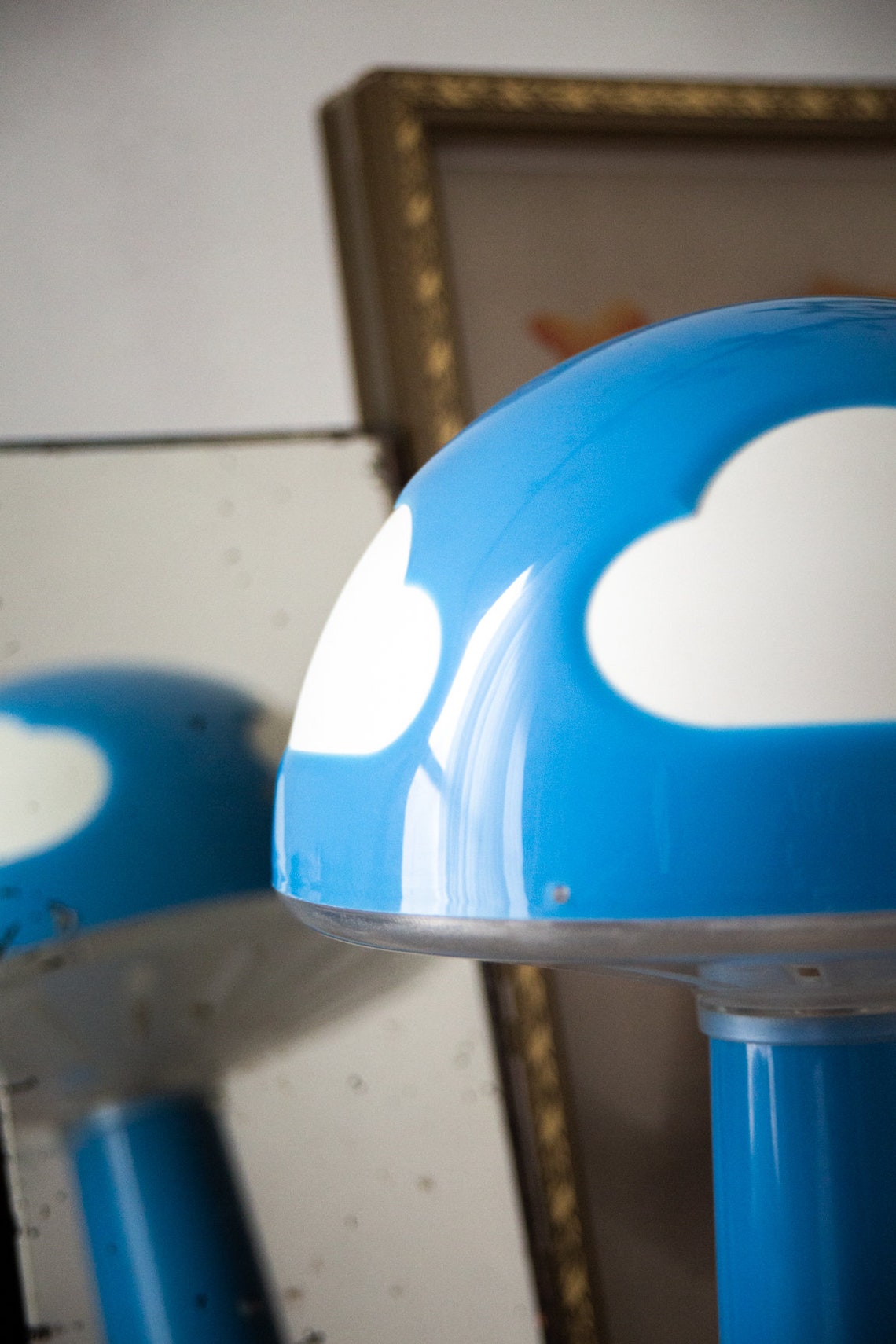 Ikea Skojig cloud lamp by designer Henrik Preutz mushroom BLUE Etsy