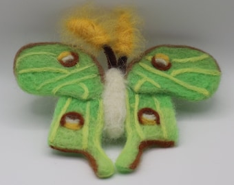 Needle felted Lunar moth