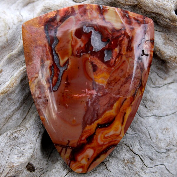 Rare Nevada Toten CAMEL Mountains Painted Jasper Designer cabochon