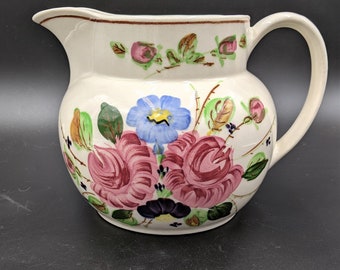 Blue Ridge China Company Alice Pitcher Opulence Pattern 1940's Hand Painted in USA