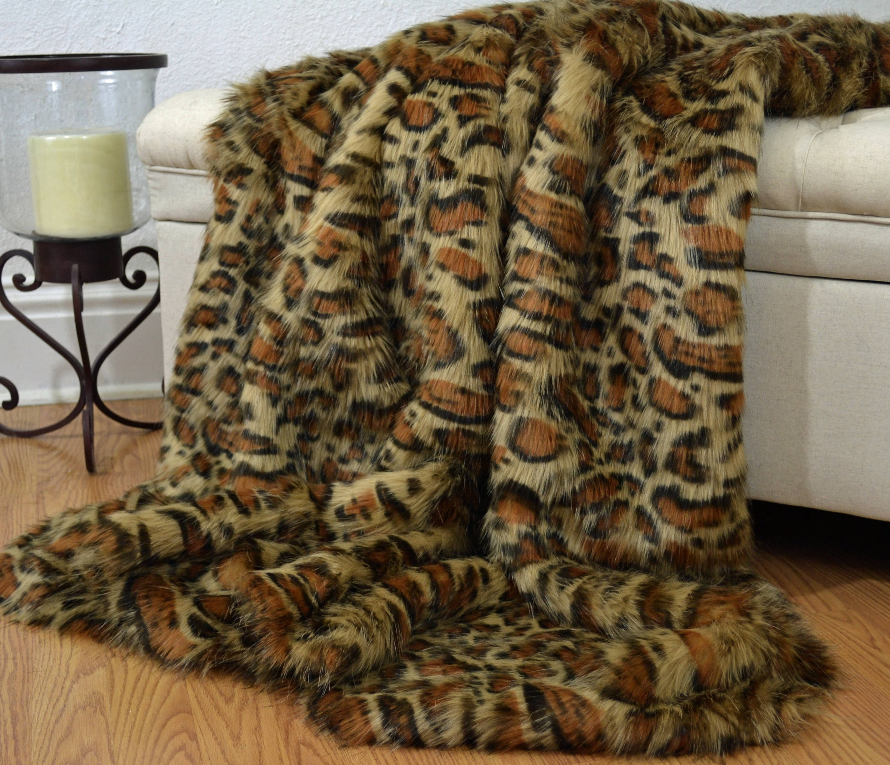Faux Fur Leopard Blanket Throw Eye Lash Faux Leopard Faux Etsy