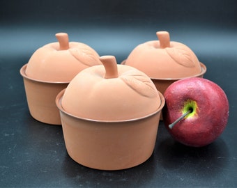 Vintage Terra Cotta Apple Baker Single Apple Size Bake Apples Pears and Vegies Terracotta Baker Clay Apple Baker