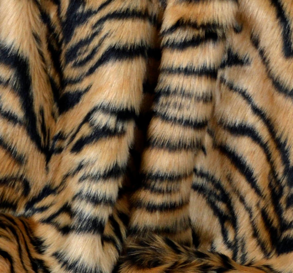 Faux Fur Tiger Blanket Throw Faux Fur Blanket Faux Tiger Etsy