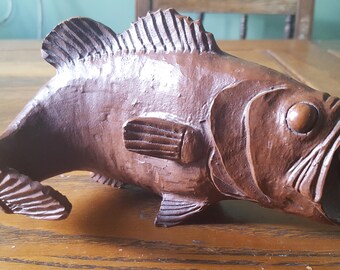 fish sculpture etsy